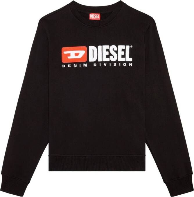 Diesel S-Ginn-Div sweater met logo-applicatie Zwart