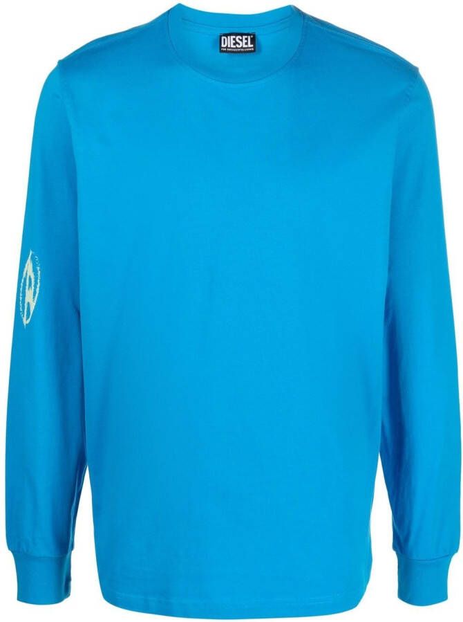 Diesel Sweater met print Blauw