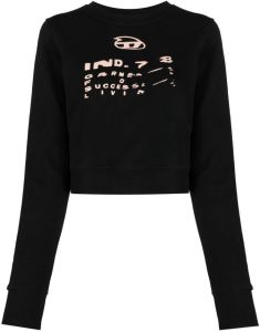 Diesel Sweater met print Zwart