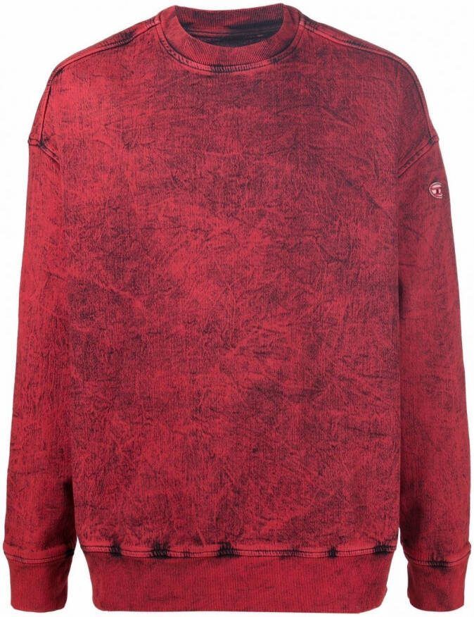Diesel sweater met ronde hals Rood