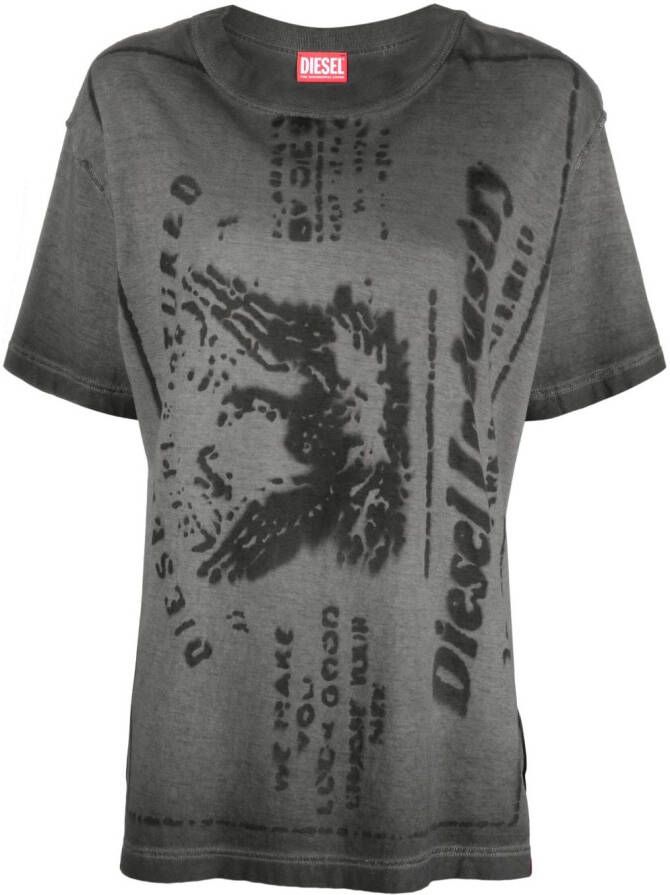 Diesel KatoenenT-shirt Grijs