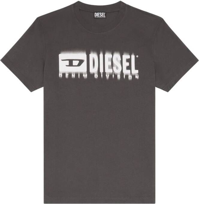Diesel T-shirt met logoprint Bruin