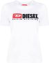 Diesel T-Reg-Div katoenen T-shirt Wit - Thumbnail 1