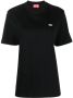 Diesel T-shirt met geborduurd logo Zwart - Thumbnail 1