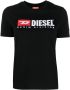 Diesel T-Reg-Div katoenen T-shirt Zwart - Thumbnail 1
