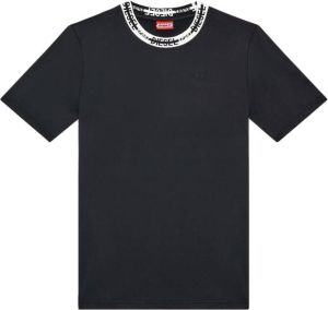 Diesel T-shirt met geborduurd logo Zwart