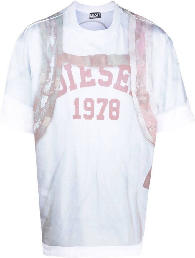 Diesel T-shirt met lange mouwen Wit