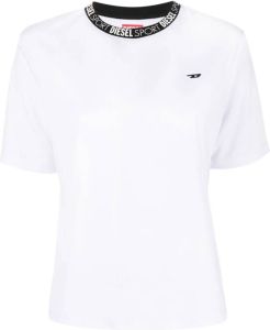 Diesel T-shirt met logo afwerking Wit