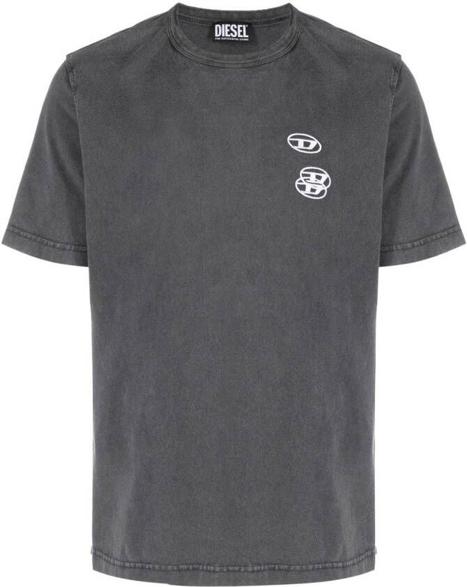 Diesel T-shirt met logo Grijs
