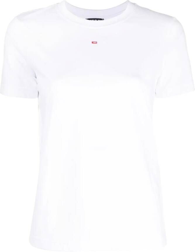Diesel T-Reg-Microdiv katoenen T-shirt Wit