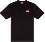 Diesel T-Just-Label T-shirt met logo-applicatie Zwart - Thumbnail 1