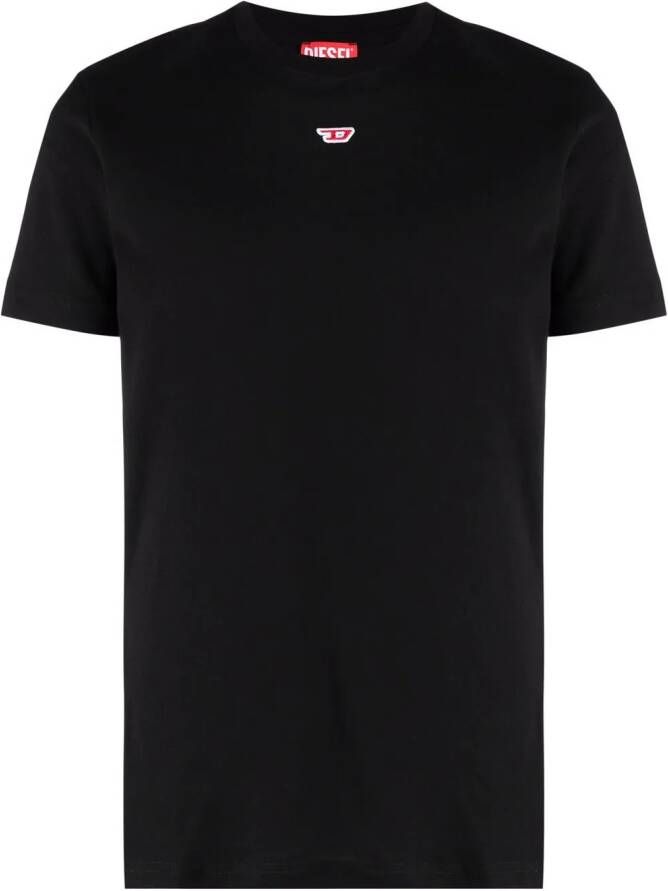 Diesel T-Diegor-D T-shirt met logo-applicatie Zwart