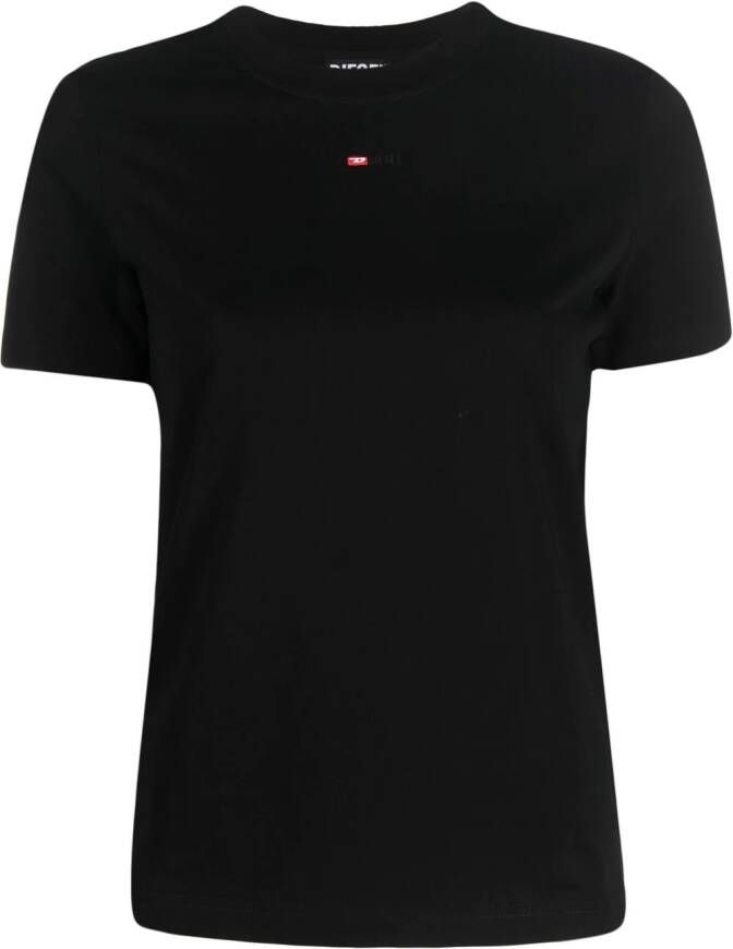 Diesel T-Reg-Microdiv katoenen T-shirt Zwart