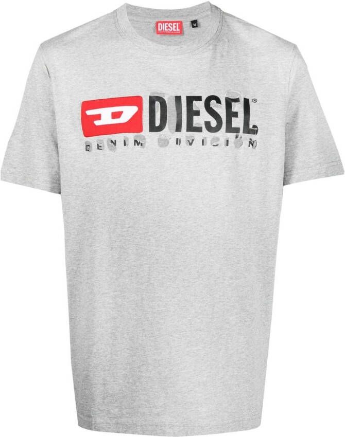 Diesel T-Just-Divstroyed katoenen T-shirt Grijs