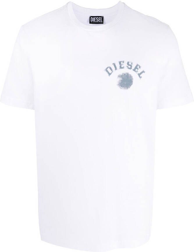 Diesel T-shirt met logoprint Wit