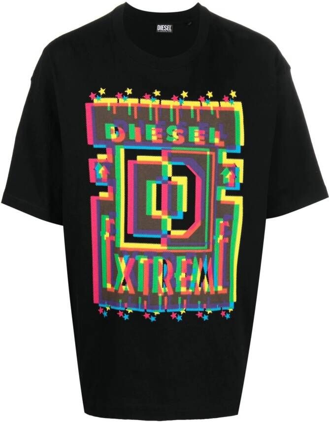 Diesel T-shirt met logoprint Zwart