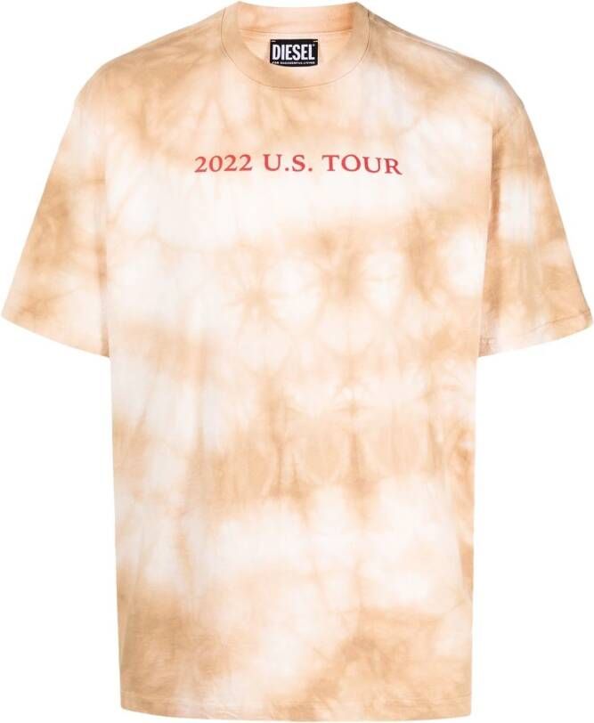 Diesel T-shirt met print Beige