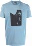 Diesel T-shirt met print Blauw - Thumbnail 1