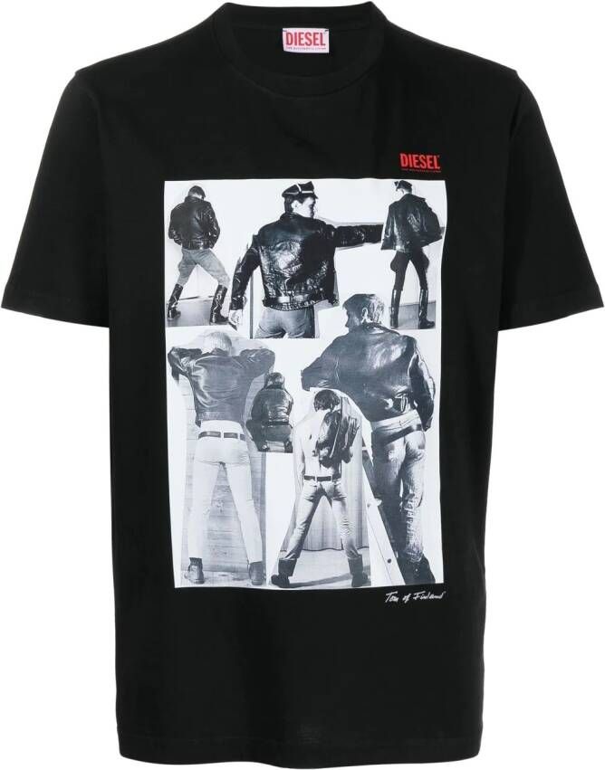 Diesel T-shirt met print Zwart