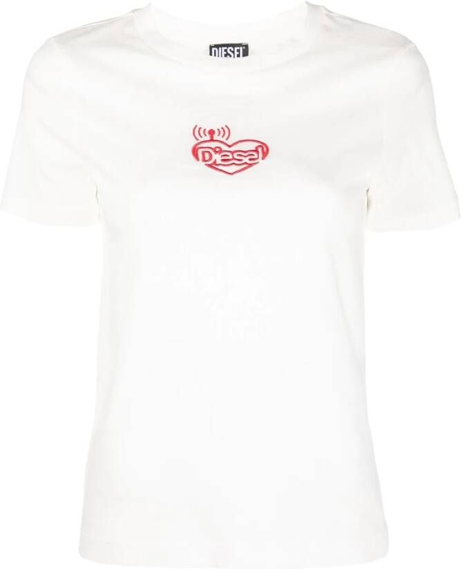Diesel T-shirt met ronde hals Wit