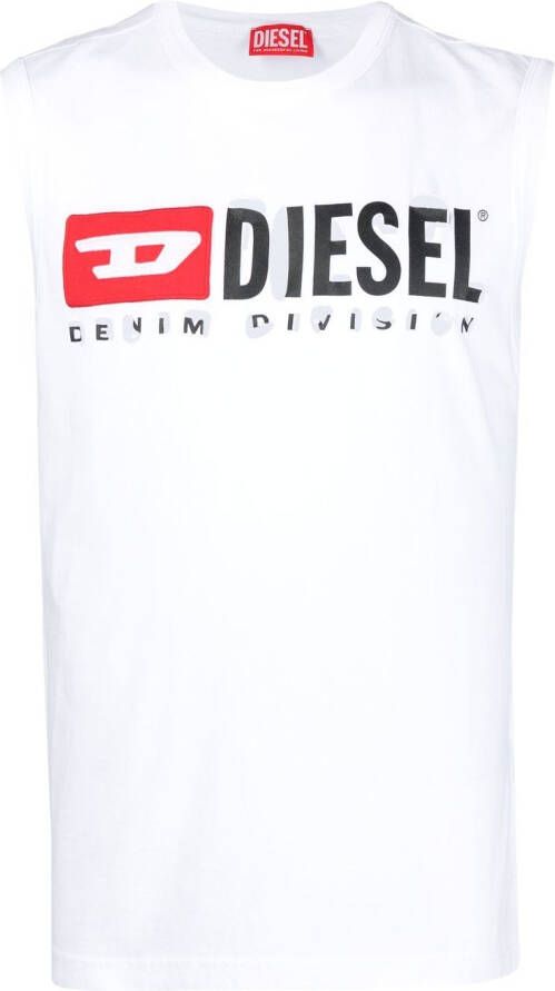 Diesel Tanktop met logoprint Wit