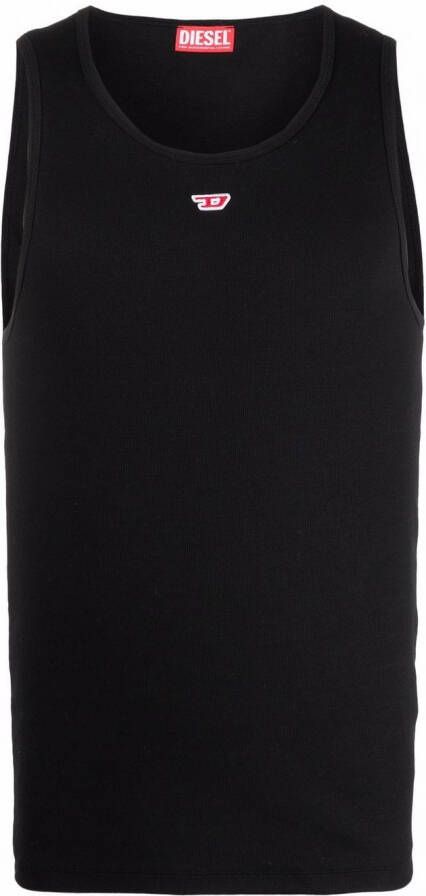 Diesel T-Lifty-D tanktop met geborduurd logo Zwart