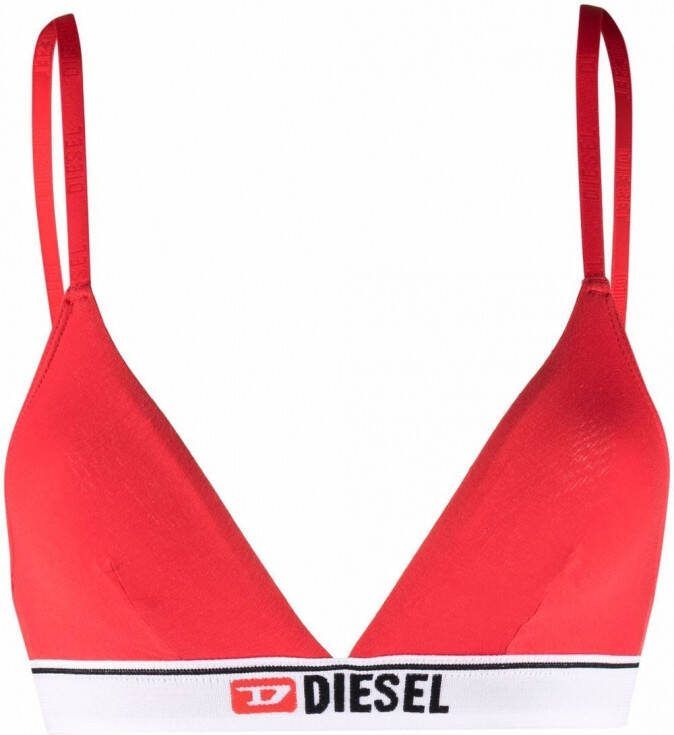 Diesel Triangel bh met logo Rood