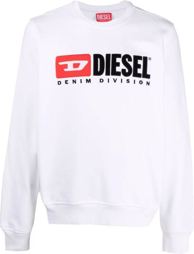 Diesel Trui met logoprint Wit