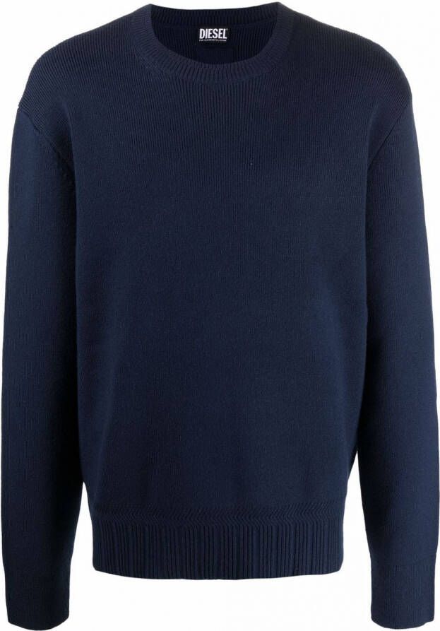 Diesel Trui met ronde hals Blauw