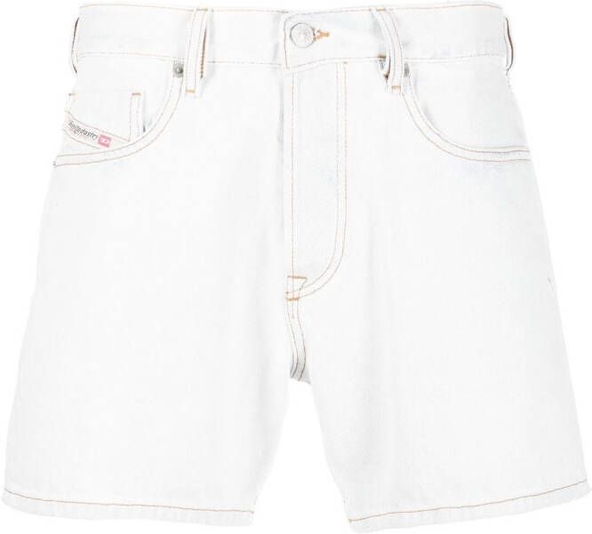 Diesel Vervaagde spijkershorts Blauw