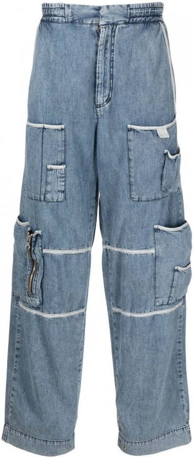 Diesel Gerafelde jeans Blauw