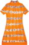 Diesel M-Zafora wollen mini-jurk met halve rits en tie-dye print Oranje - Thumbnail 1