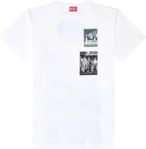 Diesel T-shirt met print Wit