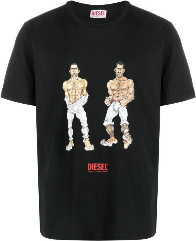 Diesel x Tom of Finland Foundation Pride T-shirt Zwart