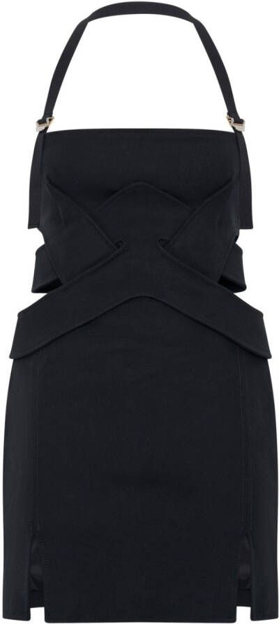 Dion Lee Mini-jurk met print Zwart