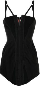 Dion Lee Asymmetrische mini-jurk Zwart