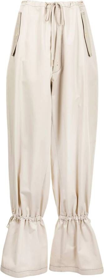 Dion Lee Broek met toelopende pijpen Bruin