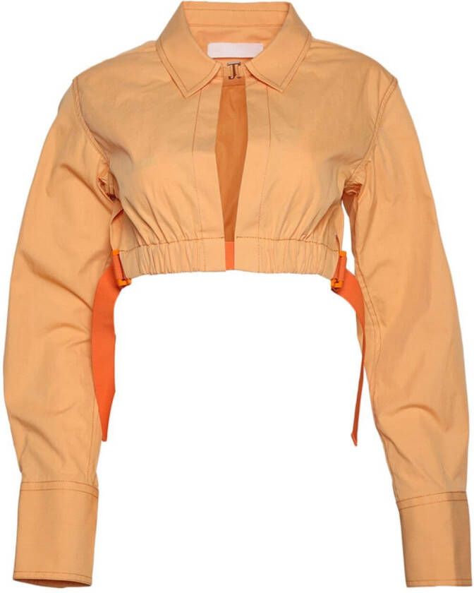 Dion Lee Cropped blouse Oranje