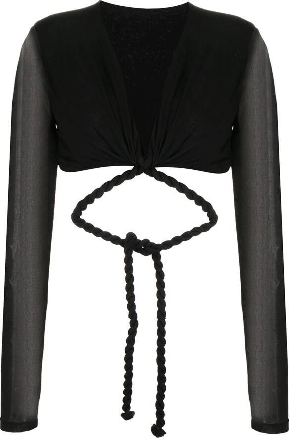Dion Lee Cropped wikkeltop Zwart