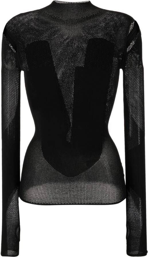 Dion Lee Top met uitgesneden detail Zwart
