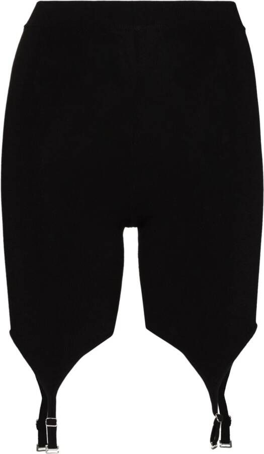 Dion Lee Fietsshorts met jarretels Zwart