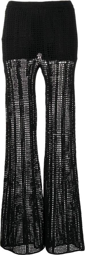 Dion Lee Gehaakte broek Zwart