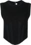 Dion Lee Geribbelde tanktop Zwart - Thumbnail 1