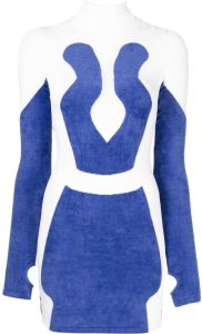 Dion Lee Intarsia mini-jurk Blauw