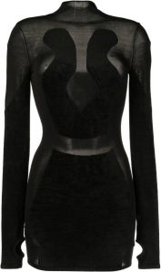 Dion Lee Intarsia mini-jurk Zwart