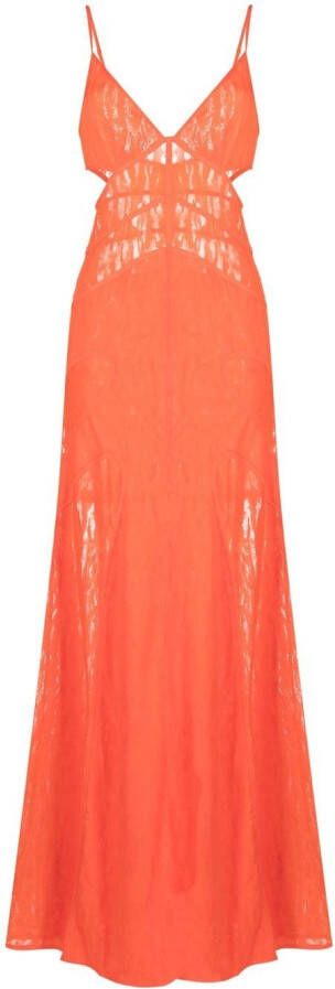 Dion Lee Maxi-jurk Oranje