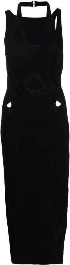 Dion Lee Midi-jurk met uitgesneden detail Zwart