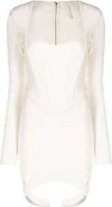 Dion Lee Mini-jurk met dubbele rij knopen Wit