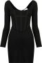 Dion Lee Mini-jurk met korset stijl Zwart - Thumbnail 1
