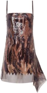 Dion Lee Mini-jurk met pailletten Bruin